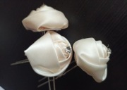 Szpilki ecru kremowe duże z cyrkoniami 