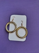 Kolczyki wiszące kółka w kolorze złotym kod925