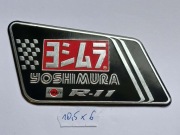 Emblemat Naklejka Aluminium na Wydech Tlumik Yoshimura 