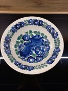 Talerz głęboki porcelana fajans malowany misa PRL vintage 