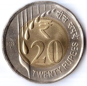 INDIE 10 rupii 2020, KM# 515, UNC