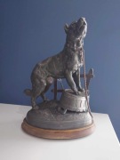 Mastiff figurka psa sygnowana Charles Valton 19 wiek