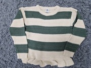 Rozm 122 sweter sweterk w paski dla dziewczynki 