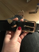 Pasek ze złotą szlufką