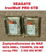 Seagate IronWolf Pro 6TB komplet 2 dyski do NAS ST6000NT001 NOWE!!!