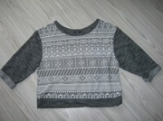 H&M świetna krótka bluza norweski wzór S