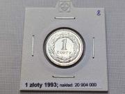 1 zł złoty 1993 Stan I menniczy (8)
