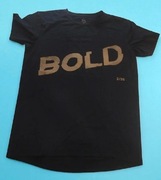 Czarny t-shirt damski ze złotym napisem  rozmiar L A-Z.com