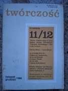 Twórczość nr 492-493 (11-12/1986) O Gombrowiczu (M. Szpakowska i inni)