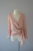 Taranko pudrowa kopertowa koszula bluzka 34 XS