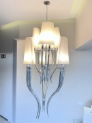 Duży designerski żyrandol Diablo – 200 cm, chrom, styl premium 