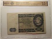 500 złotych 1940 z numeracją falsyfikatu