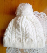 Czapka dla dziewczynki, biała, Sinsay