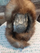 Kołnierz, etola z lisa w kolorze srebrnym