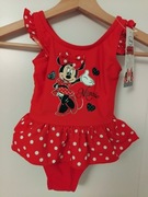 nowy F&F Myszka Minnie Disney 98 strój kąpielowy basen falbanka kokardki