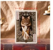 Kolekcjonerskie karty do gry z wizerunkami kotów w stylu fantasy (1) 