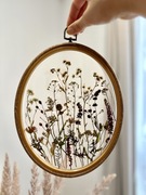 Witraż naturalne kwiaty suszone w żywicy