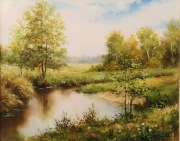 Art-124_Wiosenna  rzeka - obraz olejny 