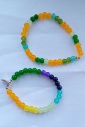 Dwie kolorowe bransoletki handmade