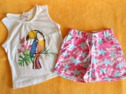 Nowy komplet spodenki, bluzka dz 86