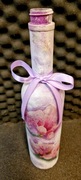 Butelka zdobiona metodą decoupage szklana 0.7l