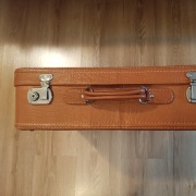 Walizka skórzana lata 60-te skórzana piękna skóra super stan Vintage PRL