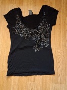 Bluzka Daytrip czarna M ozdoby cekiny