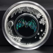 PODŚWIETLANY!*AUSTRALIAN OPAL S*THE GHOST BAT*1ozSILVER+OPAL/UNIKAT/O8