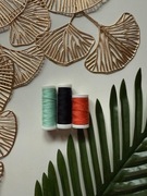 Zestaw nici 3 sztuki (miętowy, czarny, pomarańczowy)