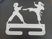 Wieszak na medale Taekwondo Jujitsu Biały 28x25