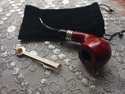 Elegancka fajka z rogowiną i tamperek grecki stan bardzo dobry + GRATIS