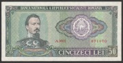 Rumunia 50 lei 1966 - Alexandru Cuza - A.00 - stan 1/2