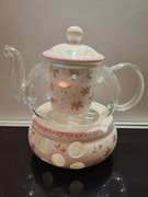 Porcelanowo-szklany czajniczek do herbaty