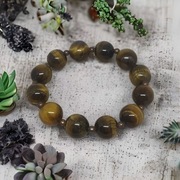 Męska bransoletka z tygrysiego i miedzi