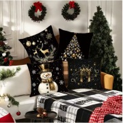 4x Świąteczne poszewki na poduszki 45cm x 45cm 