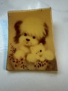 Przypinka vintage piesek i kotek