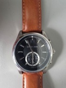 Michael Kors MK8416 Aiden męski zegarek czarna tarcza skórzany pasek