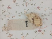Klocki drewniane do budowy typu Jenga 54 sztuki 5 cm x 1,5 cm x 1 cm Worek