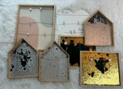 Zestaw ramek cekiny serce ozdobne dla dziewczynki