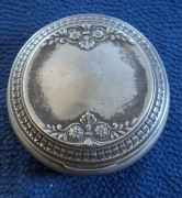 Srebro złocone tabakierka puzderko sygnowane  Art nouveau Secesja