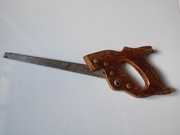 Stara piła kolekcjonerska duża brązowa rączka