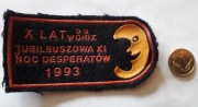 plakietka ZHP Jubileuszowa Noc Desperatów 1993