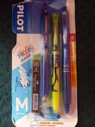 PILOT długopis zmazywalny + ołówki + rysiki