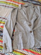 Błękitna niebieska marynarka w białe paski Tommy Hilfiger XS 34