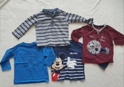 Bluzki z długim rękawem 74/80 endo coccodrillo george disney myszka mickey