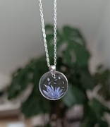 Śliczny naszyjnik z prawdziwymi kwiatami + gratis,  prezent 