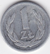 1 złoty z 1966, aluminium