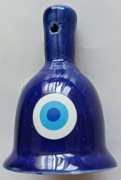 Dzwonek ceramiczny Oko proroka z Turcjii fi 4,4 cm;h 6 cm delikatny dźwięk 