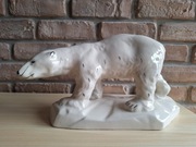 Niedźwiedź polarny porcelit Chodzież duża figurka vintage 