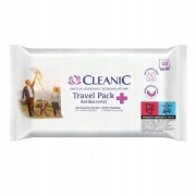 CLEANIC Antibacterial Travel Pack Nawilżane chusteczki odświeżające, 40szt.
